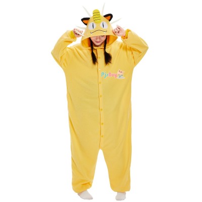 Meowth Onesie for Adult Cute Easy Halloween Costume Party Outfit
