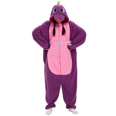 Purple Dragon Onesie for Adult Cute Animal Halloween Costume Party Outfit