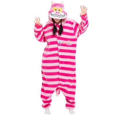 Cute Cheshire Cat Onesie for Adult Cute Animal Halloween Costume Party Outfit