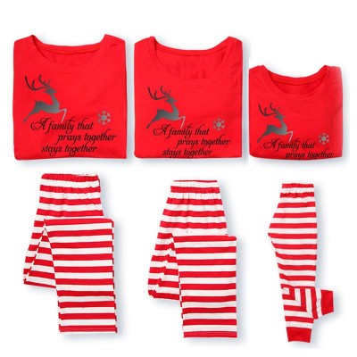 Deer Red Family Pajamas Sets Holiday Pajamas