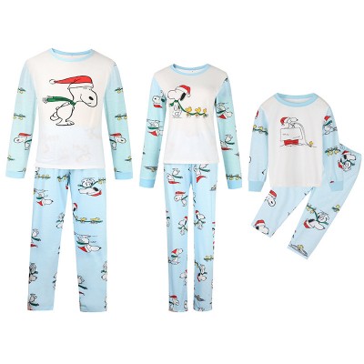 Snoopy Dog Matching Family Pajamas Sets Holiday Pajamas