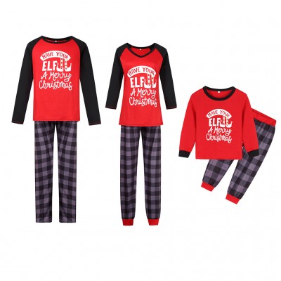 Elf Red Matching Family Christmas Pajamas