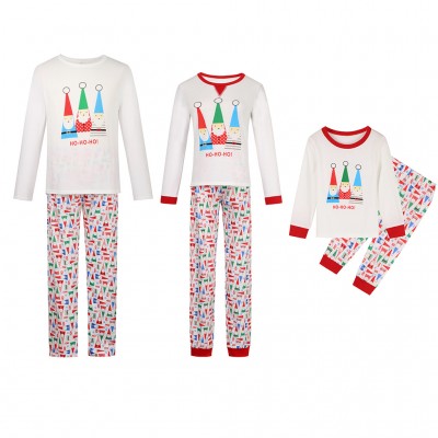 Three Santa Claus Matching Family Christmas Pajamas