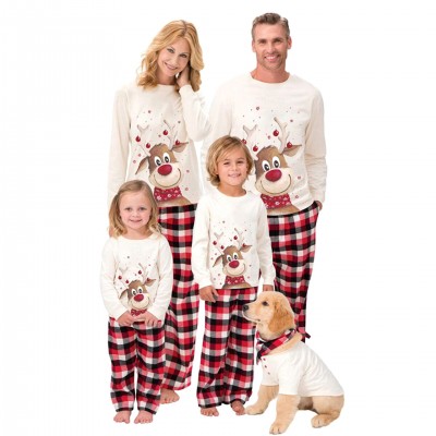 Matching Family Christmas Holiday Pajamas Sets Reindeer Xmas Pj