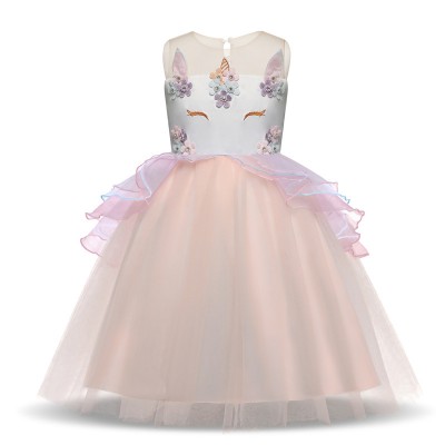 Girls Unicorn Costume Unicorn Dress in Champagne