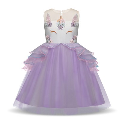 Girls Unicorn Costume Unicorn Dress in Purple