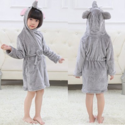 Grey Elephant Boys & Girls Animal Robes Hooded Bathrobe