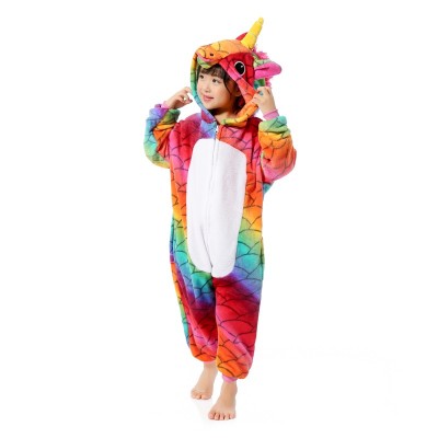 Scale Unicorn Kids Animal Onesie Pajamas Cosplay Cute Costume