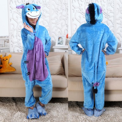 Eeyore Donkey Kids Animal Onesie Pajamas Winnie the Pooh Cute Costume