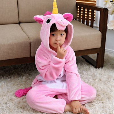 Pink Unicorn Kids Animal Onesie Pajamas Cute Costume