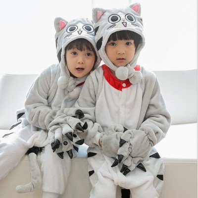 Cheese Cat Kids Animal Onesie Pajamas Cute Costume