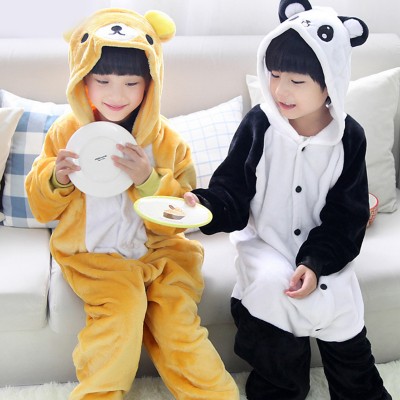 Rilakkuma & Happy Panda Kids Animal Onesie Pajamas Cute Costume