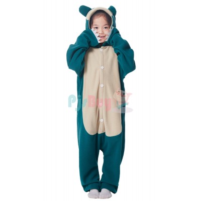 Kids Snorlax Costume Onesie Easy Cute Halloween Cosplay Idea Outfit