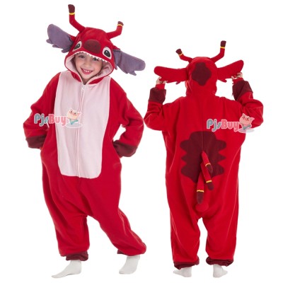 Kids Red Stitch Leroy Onesie Boys & Girls Halloween Costume