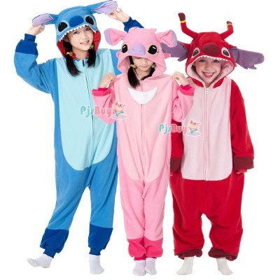 Stitch & Angel & Leroy Onesie Boys & Girls Group Halloween Costume