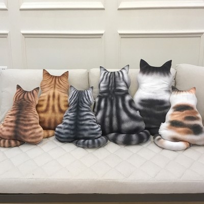 Cat Back Animal Pillow 3d Cartoon Pillow