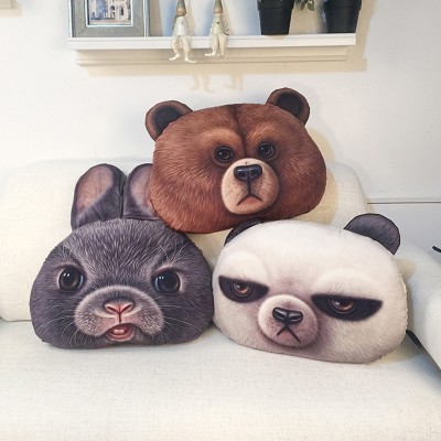 Animal Pillow 3d Cartoon Pillow Bunny, Bear & Panda
