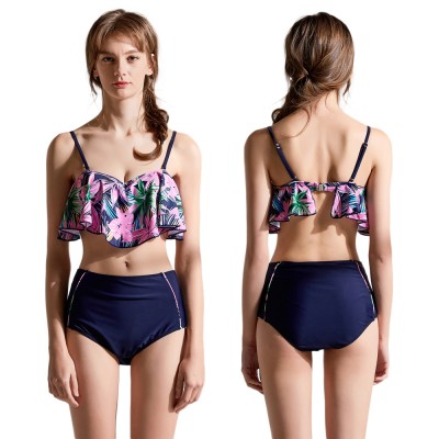 Cute Bathing Suits Fow Women & Teens 2Pcs Bikinis Cheap Floral Swimsuits