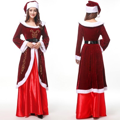 Mrs Claus Outfit Costume Womens Christmas Costumes Full Sets