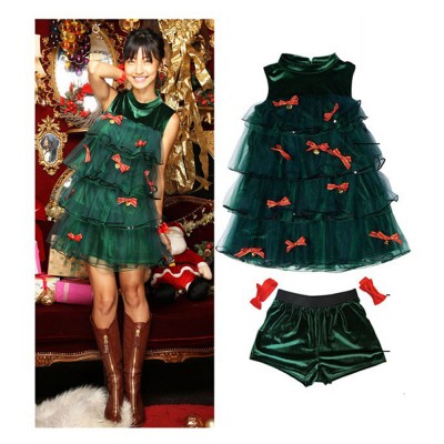 Christmas Tree Costume Womens Santa Dress