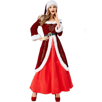 Mrs Claus Costume Outfit Womens Santa Outfit Dress