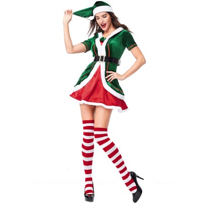 Elf Costume Womens Elf Dress Christmas Costumes For Adults