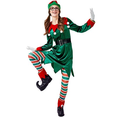 Elf Costume Outfit Adult Elf Costume Christmas Suit